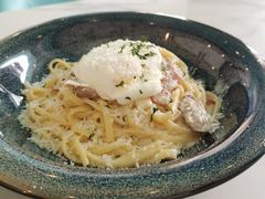 卡邦尼意粉配波蛋-拾挚扒房(招商花园城店)