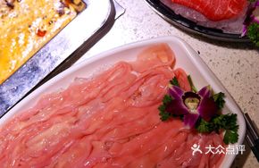 Raw Duck Intestine with Ice Flower