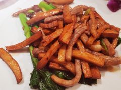 鲍菇菜心炒牛柳-粤仔湾砂锅粥(金太湖店)