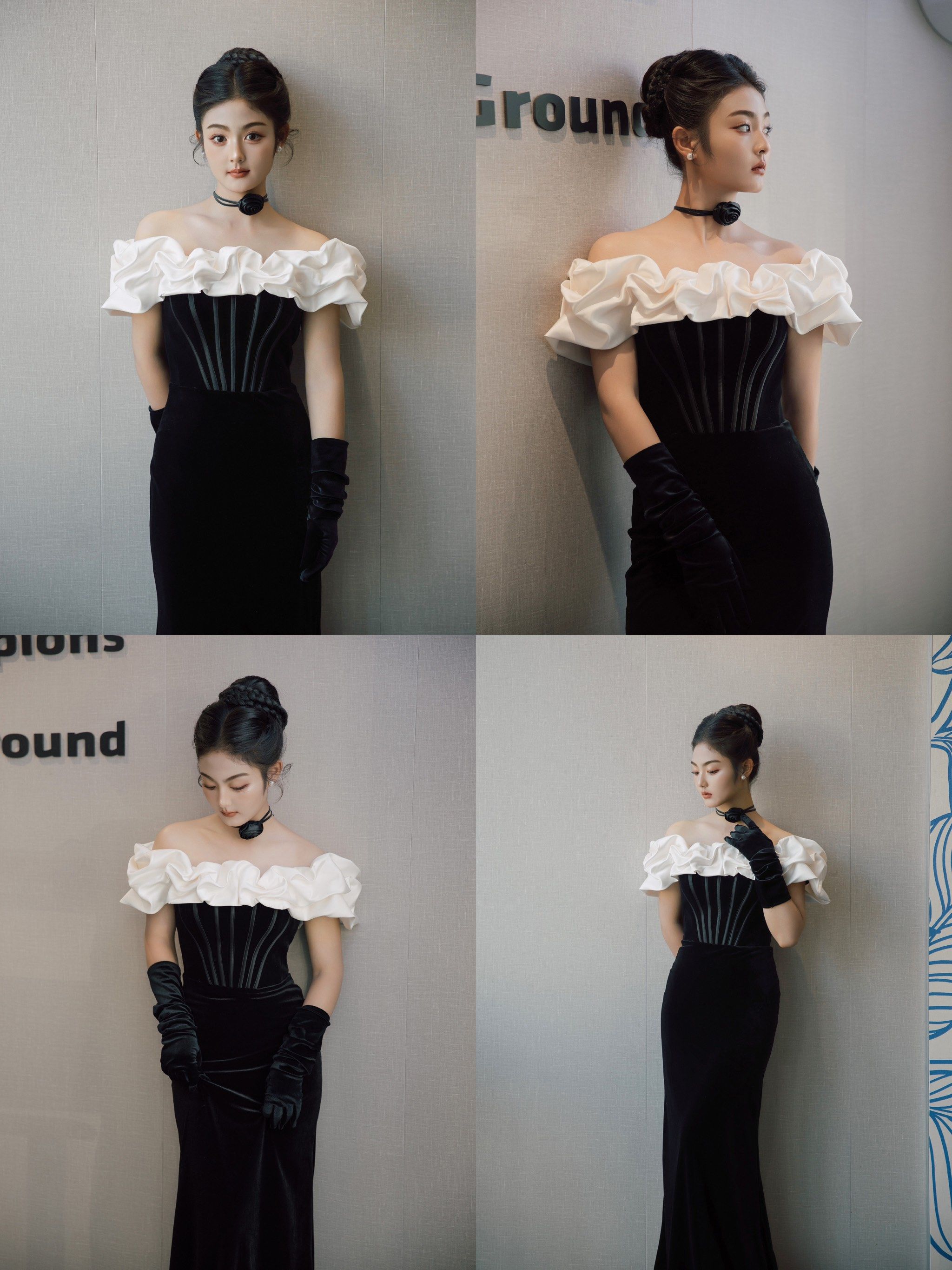 时髦精的黑白礼服