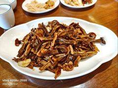 鹿茸菇炒肉-崂山印象·青岛·海鲜渔家菜