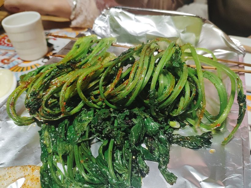 「烤香菜」好吃的,香味十足.