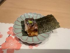烤青花鱼佐芥末海苔-鲤·鮨KOISUSHI