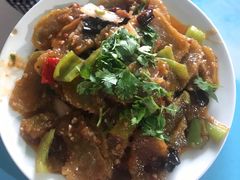 炒卷煎-路书奇炝锅绿豆面(万客隆店)