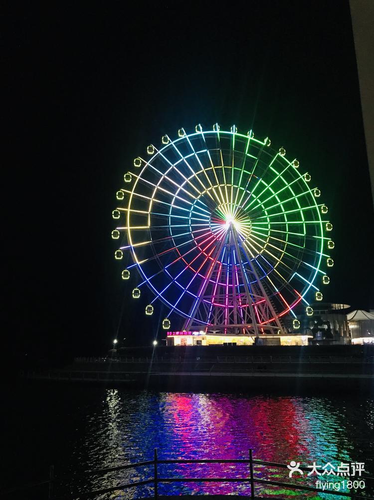 青岛琴岛之眼夜景图片图片