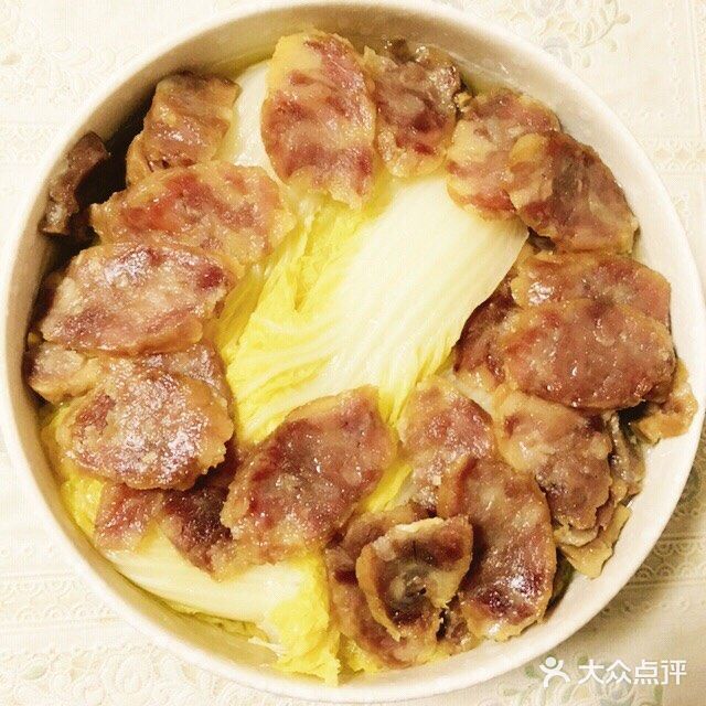 娃娃菜最美味的做法之香肠蒸娃娃菜