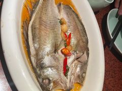 葱椒鲈鱼-绿茶餐厅(蓝色港湾店)