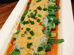 蒜蓉蒸秋葵-北京老铺烤鸭(西稍门店)