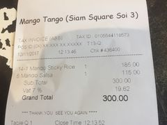 账单-Mango Tango