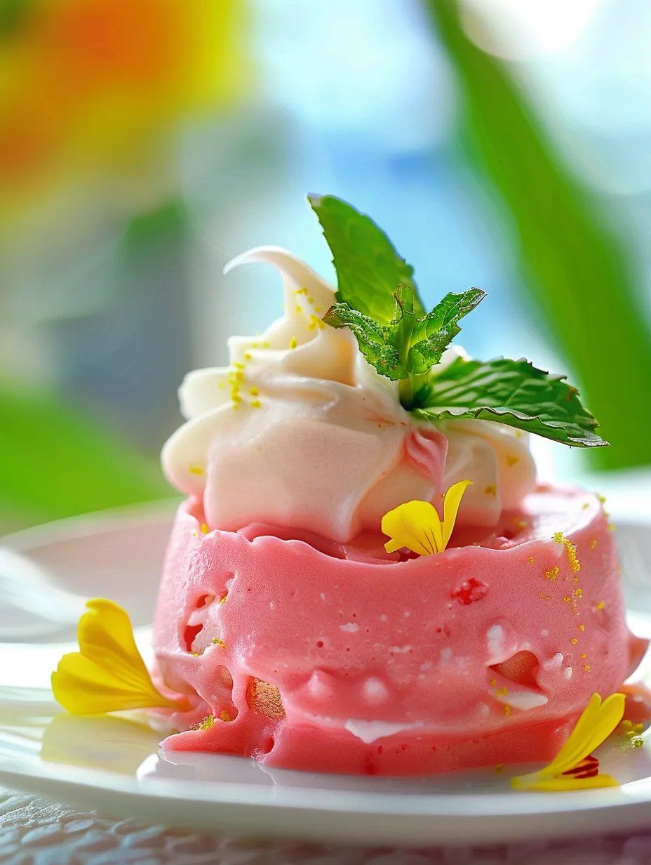 美味甜品:怡颗莓冰激凌,粉色的甜蜜