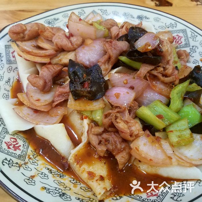 大盤雞尖椒肥腸拌麵【扯麵,拉條子都可以】圖片-北京肉夾饃-大眾點評