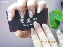 美式镶钻-星美甲
