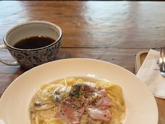 蘑菇培根白汁意粉-西关84·History·Art·Cafe