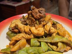 排骨豆角土豆粘卷子-粗粮人家·东北菜(洋桥店)