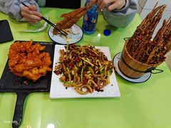 干煸鱿鱼须-大眼锅贴水饺(河东店)