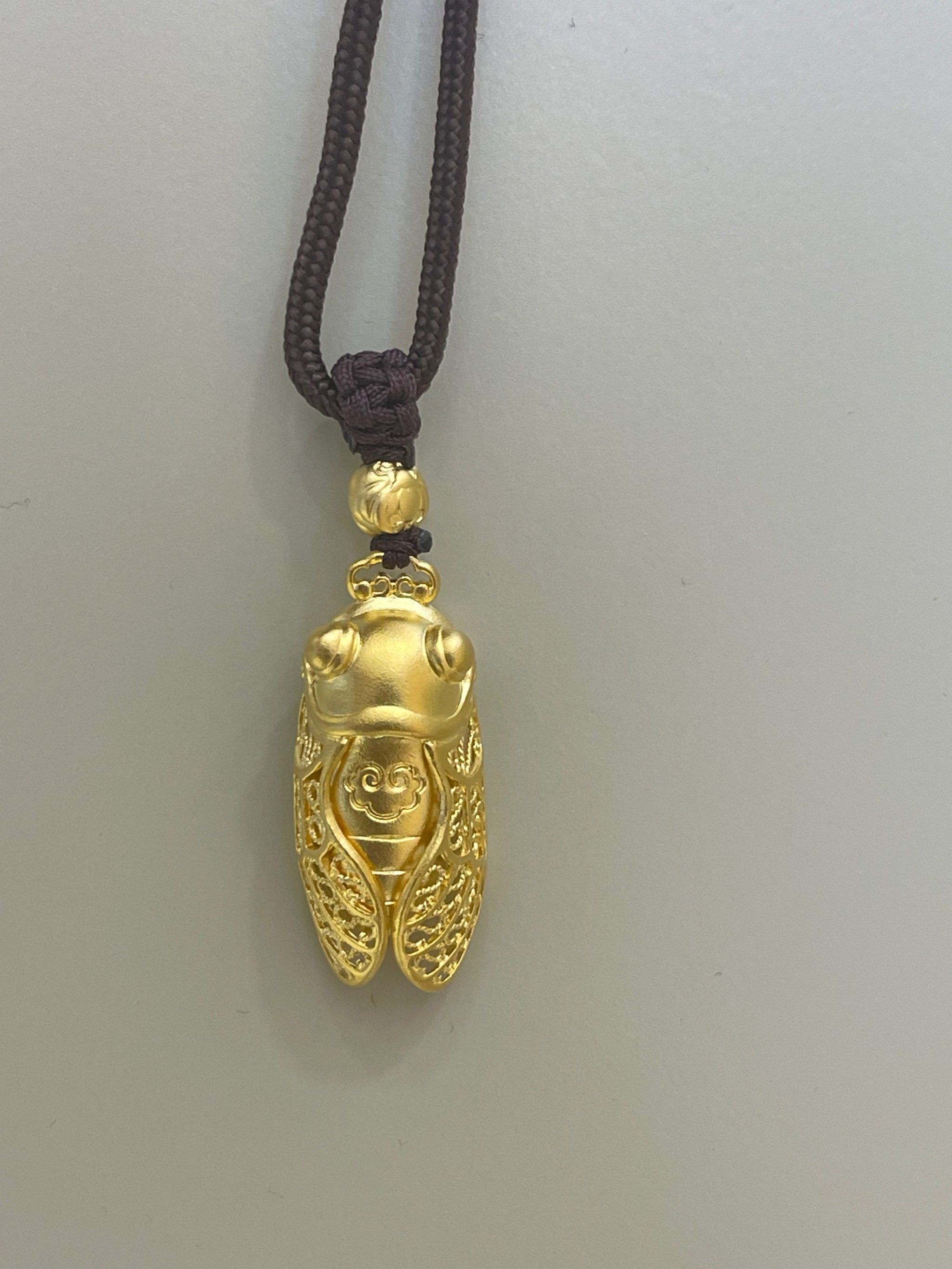 足金金蝉吊坠周生生