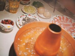 现炸辣椒油-北京老门框爆肚涮肉馆(锦业路店)