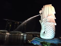 夜景-鱼尾狮公园
