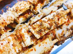 烤板筋-老红桥炸灌肠牛肚锅烧烤(定福庄店)