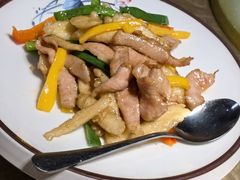 彩椒炒猪颈肉-百年银屏蚝烙·潮汕菜·非遗(乐山店)