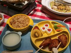 蘑菇汤莜面鱼鱼烤鸡翅儿童餐-西贝(深圳卓悦汇店)