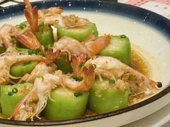 蒜蓉胜瓜蒸开边虾-国宴饭店(星光联盟店)