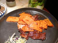 黑椒牛仔骨炒年糕-绿茶餐厅(乐峰广场店)