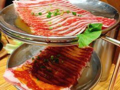 调味牛五花肉-青瓦炭韩潮烤肉(花园道店)