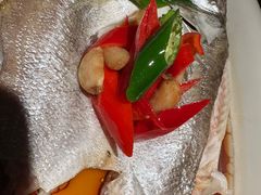 葱椒鲈鱼-绿茶餐厅(昌平悦荟店)