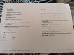 菜单-Takapuna Beach Cafe