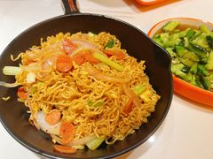 炒方便面-宝记烧烤·碳锅羊肉·羊蝎子火锅·夜食社(文体路创始店)