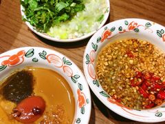 现炸辣椒油-北京老门框爆肚涮肉馆(凤城六路店)