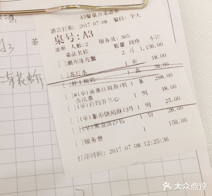醉辉皇上海之巅(上海中心大厦店)账单图片