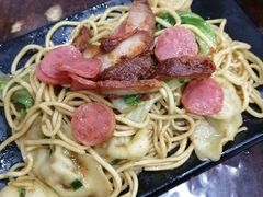 叉烧干捞扁实面-明叔捞面