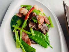 荷兰豆腊味炒虾仁-云中小雅