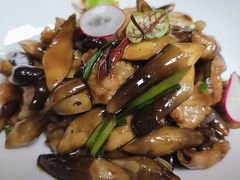 黑椒鸡枞菌炒猪颈肉-青雅中餐厅(大连金石滩绿发希尔顿度假酒店)