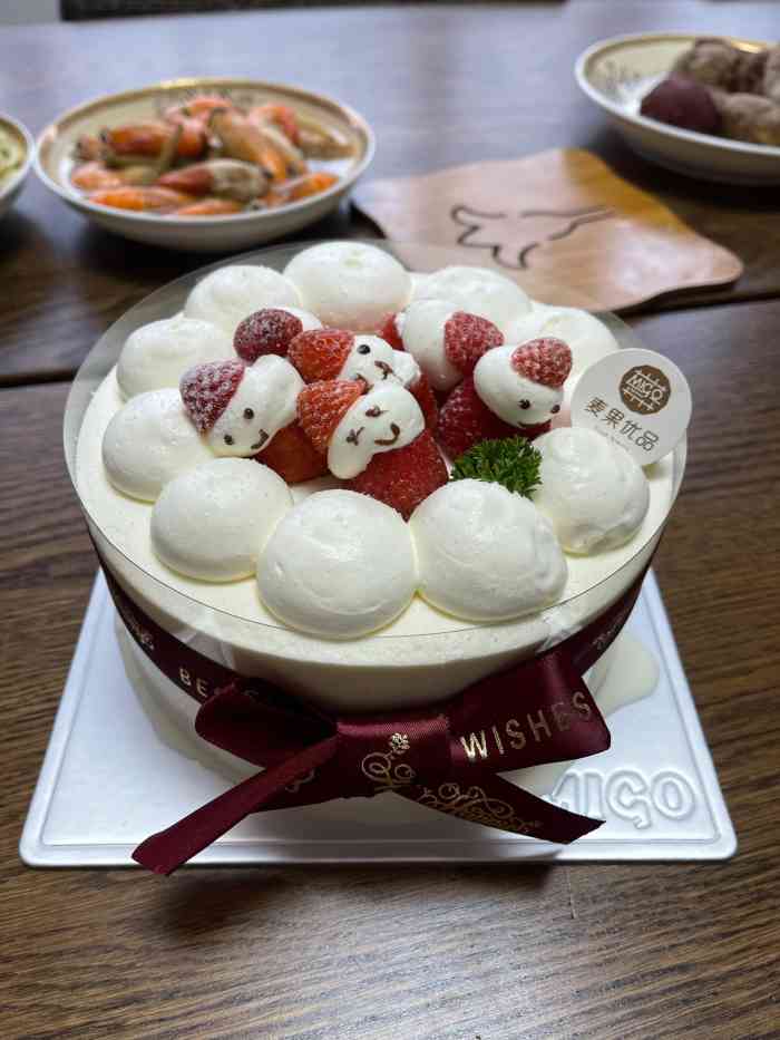 家里人生日,去麦果优品买了一个蛋糕,这家蛋糕店在吴江口碑还不错