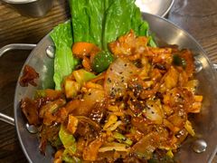 鱿鱼炒五花肉-富乐满韩国正宗炸鸡韩国料理(虹泉路店)