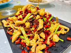 干煸鱿鱼须-大眼锅贴水饺(河东店)