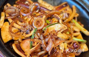 Scallion Stir-fried Squid