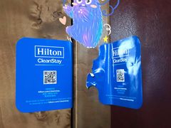 房间门的封条-广州天河希尔顿酒店