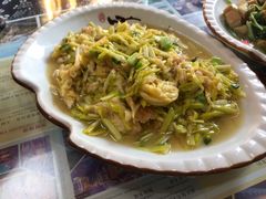 蒜苗炒鸡蛋-江南人家(横店老字号)