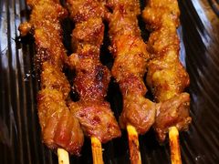 现烤牛肉串-左庭右院鲜牛肉火锅(金山万达店)