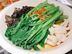 白灼菌菇菜心-新白鹿餐厅(虹桥南丰城店)