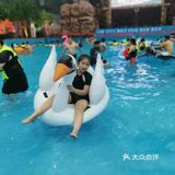 学习游泳的孩子很优秀。