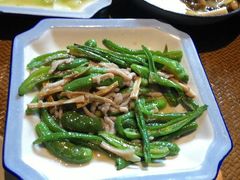 尖椒笋干炒肉丝-烟水渔庄餐厅(西溪湿地店)