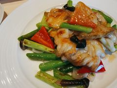 野菌翡翠煎斑球-利苑酒家(金宝店)