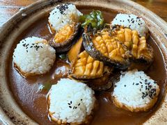 螺蛳椒五花肉焗鲍鱼饭-九號院子海鲜烧烤