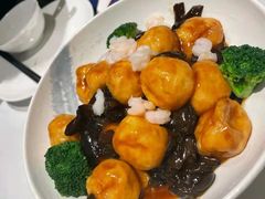碧绿鱼面筋-漫渡庄绿岛花园•隐世庭园菜(滨湖店)