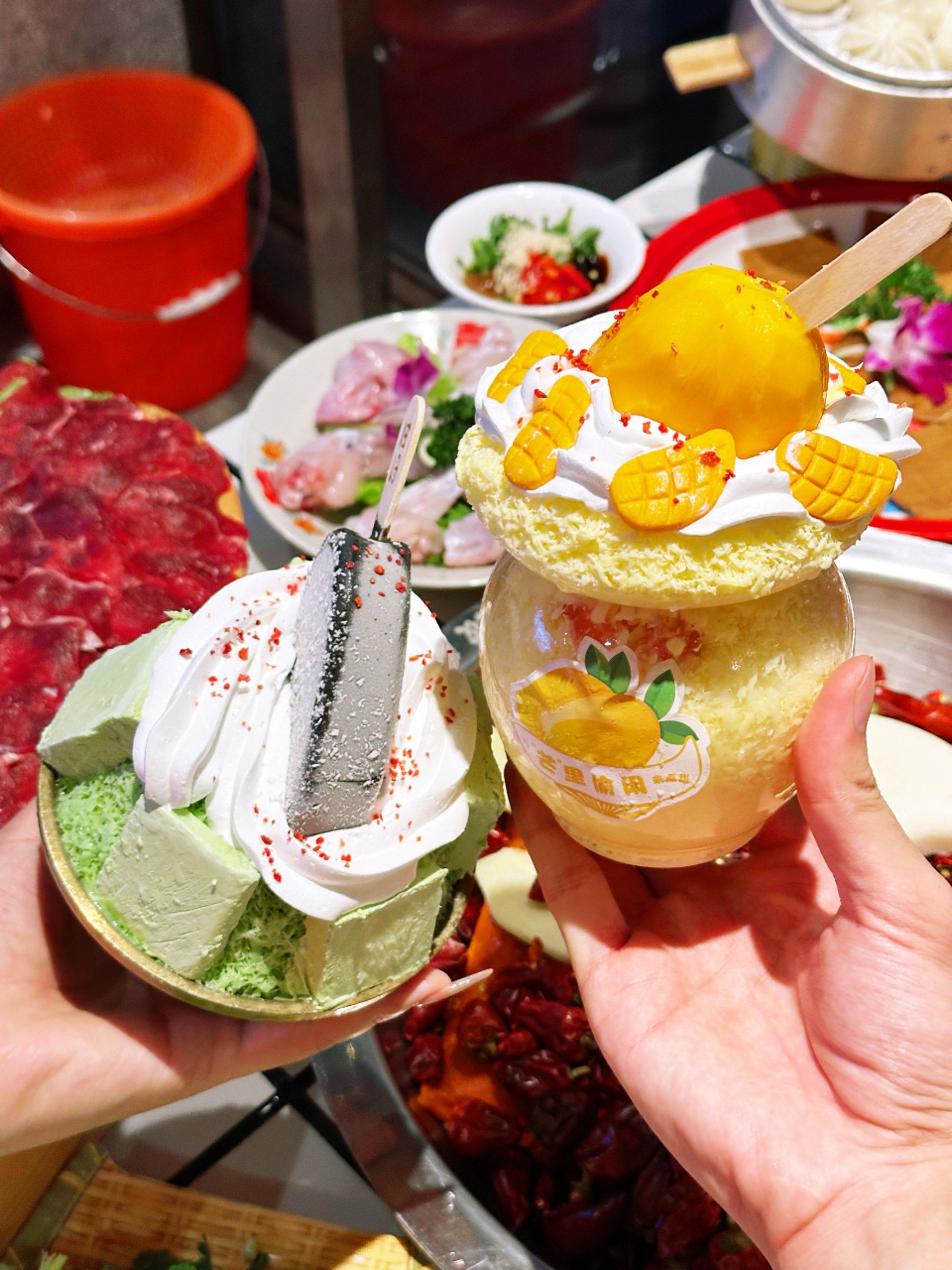 火锅店里面还有颜值这么高的甜品!